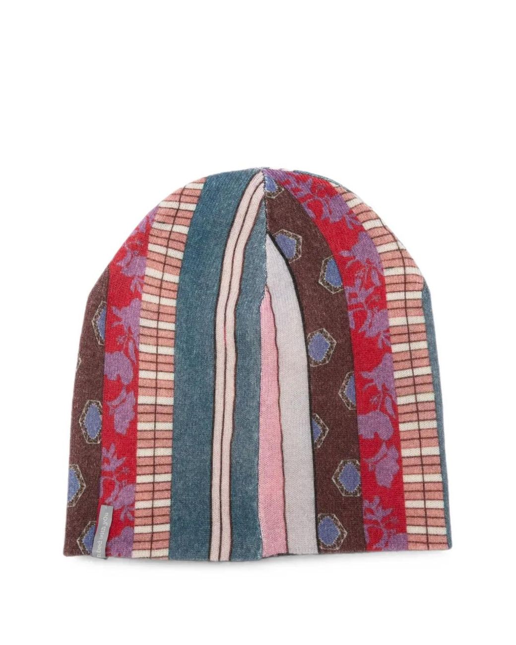 In bed with You Red Bonnet En Cachemire À Design Patchwork