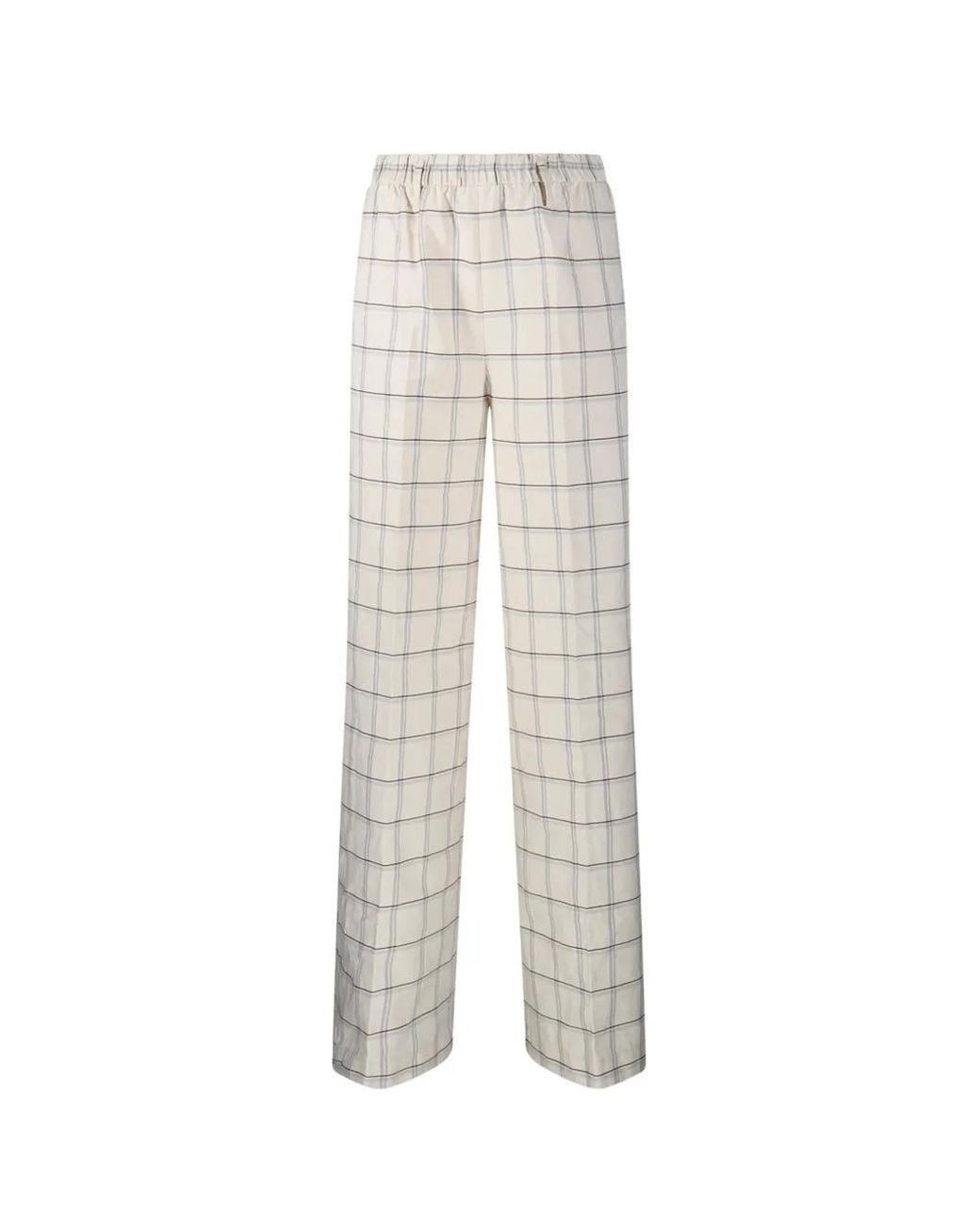 Forte_forte Geruite Broek in het White