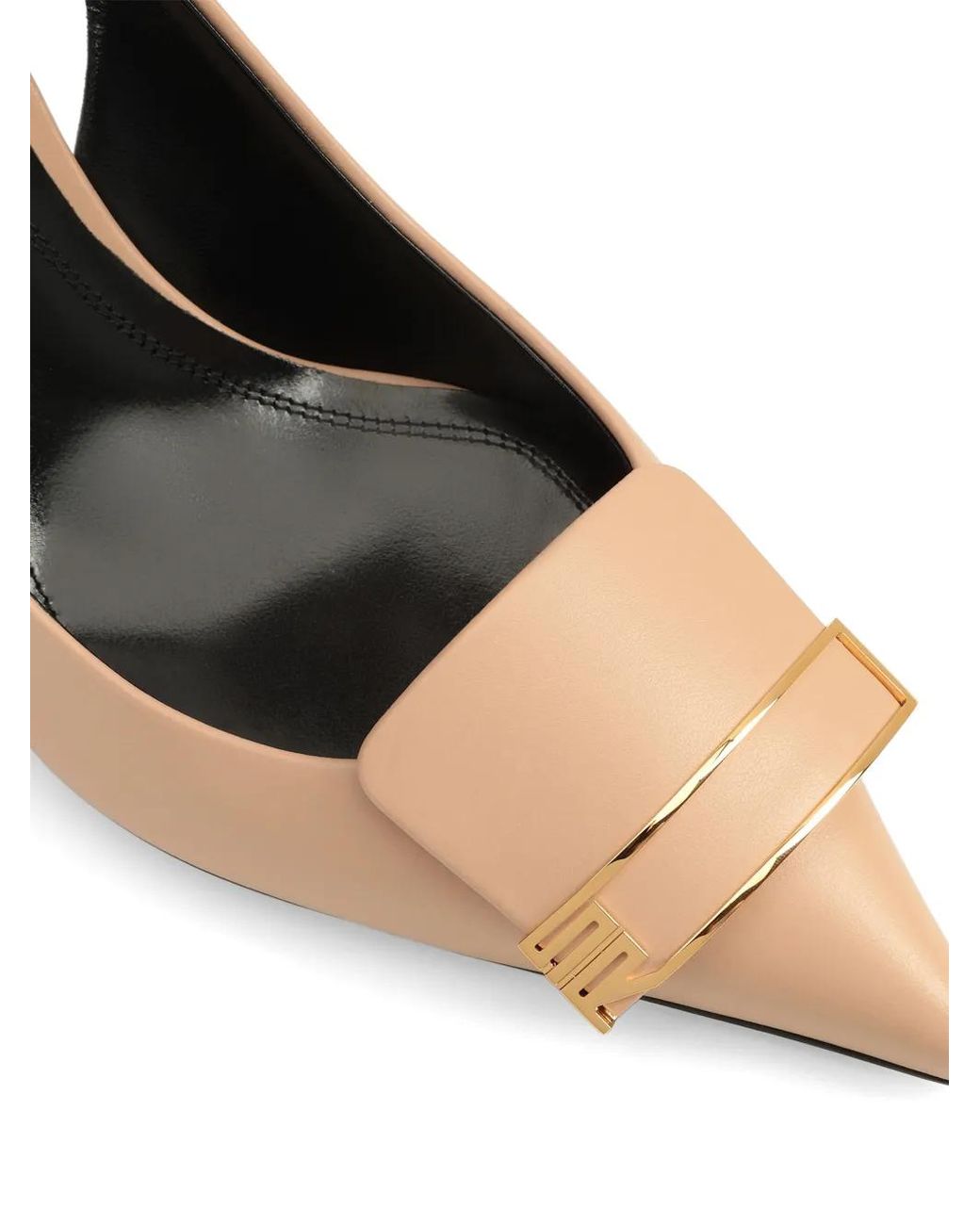 Sergio Rossi White Buckle Sling-Back Pumps