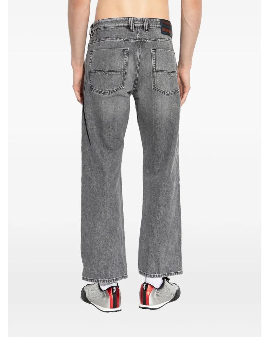 DIESEL Gray 1980 D-Eeper Acid-Wash Jeans for men