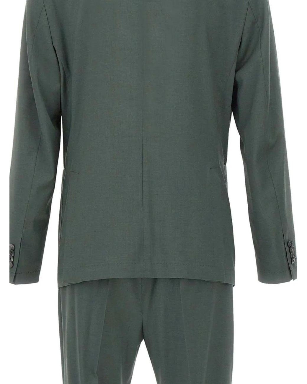 Manuel Ritz Green Lapel-Pin Suit for men