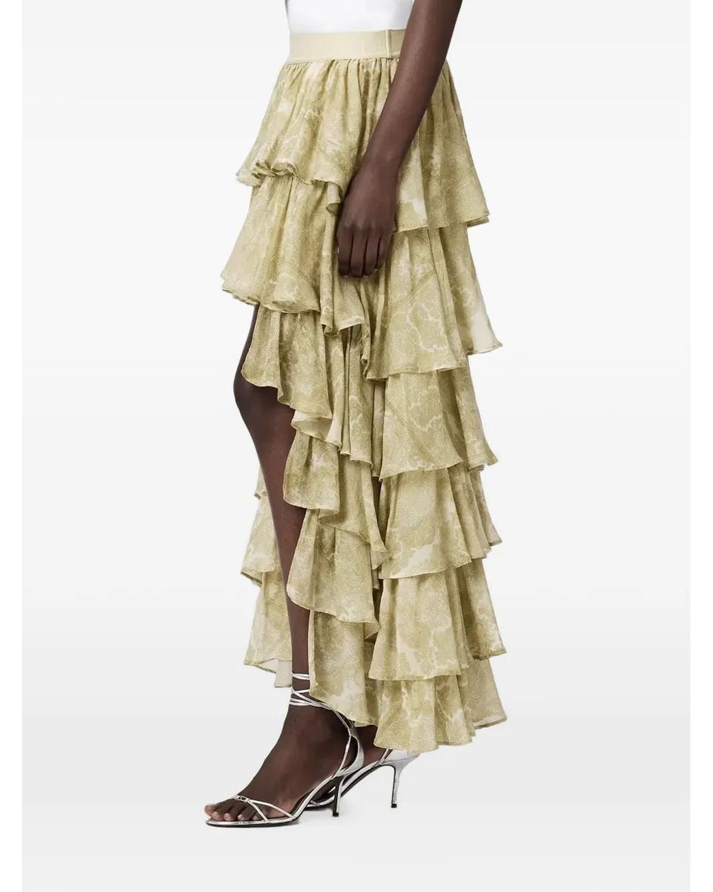 AllSaints Natural Cavarly Tiered Maxi Skirt