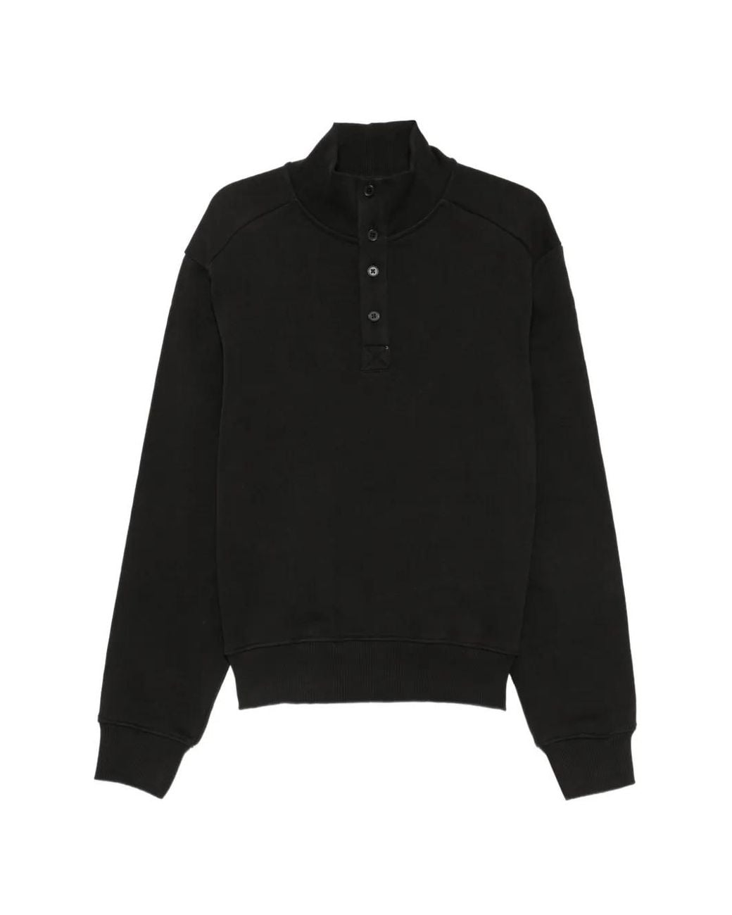 Entire studios Black Pull Délavé À Patte De Boutonnage