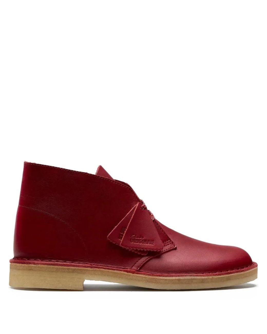 Clarks Red Lace-Up Desert Boots for men