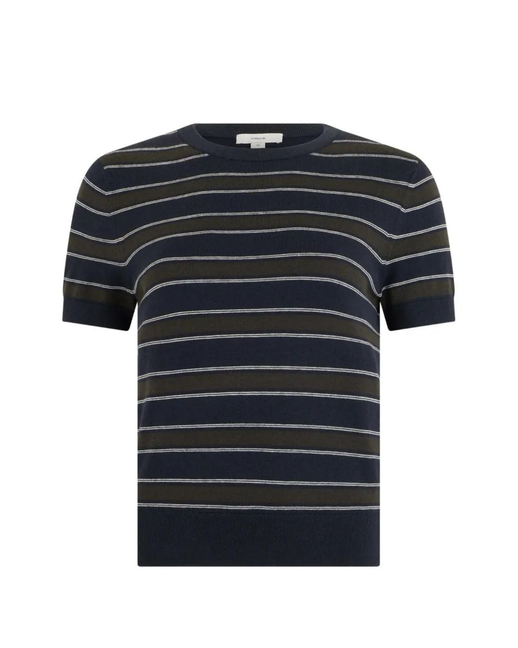 Vince Black Striped Short-Sleeve T-Shirt