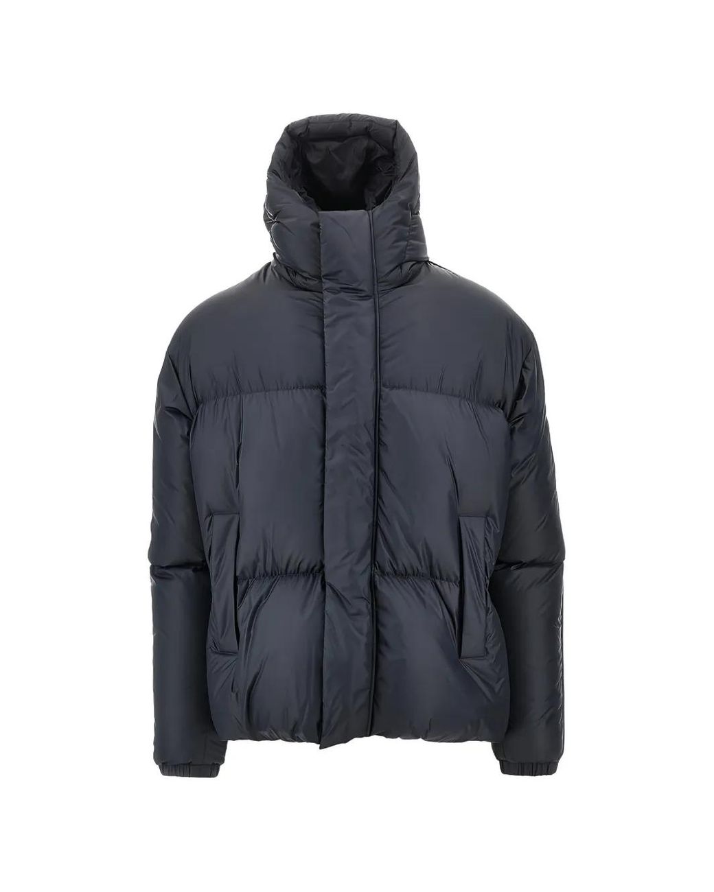 Herno Blue Quilted Hooded Puffer Jacket for men