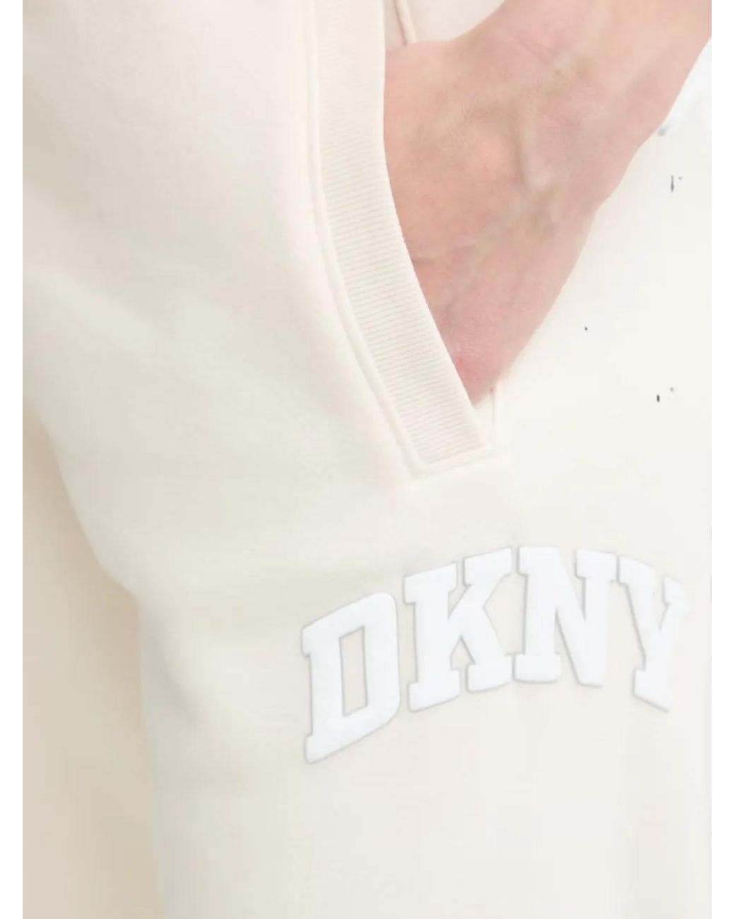 DKNY Trainingsbroek Met Logopatch in het Natural
