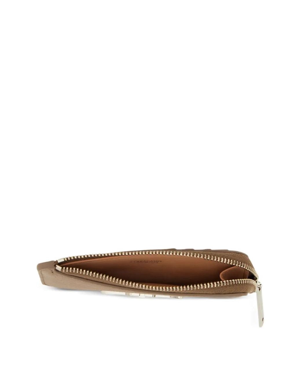 Ferragamo Brown Double Gancini Credit Cardholder
