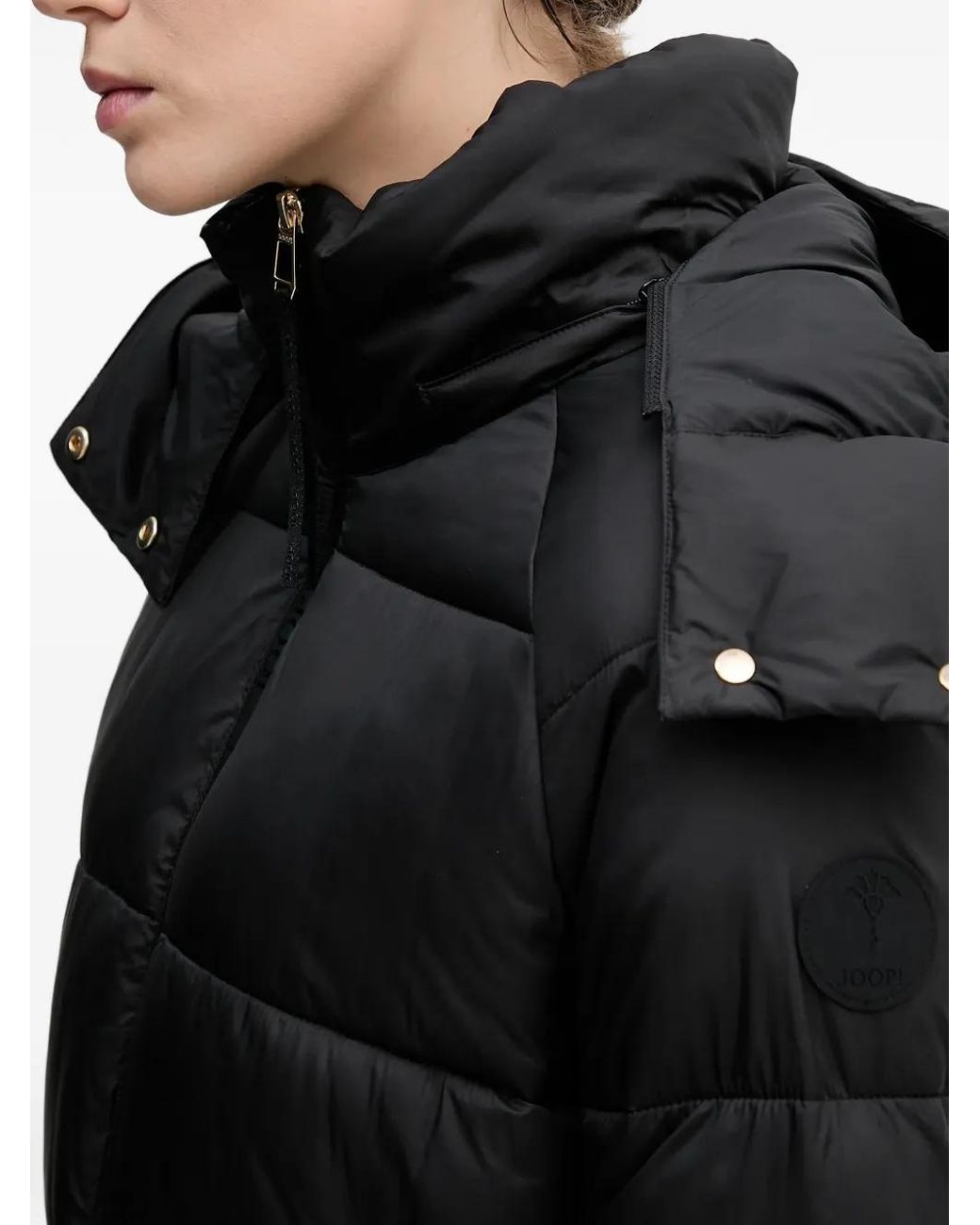 Joop! Black Hooded Padded Coat