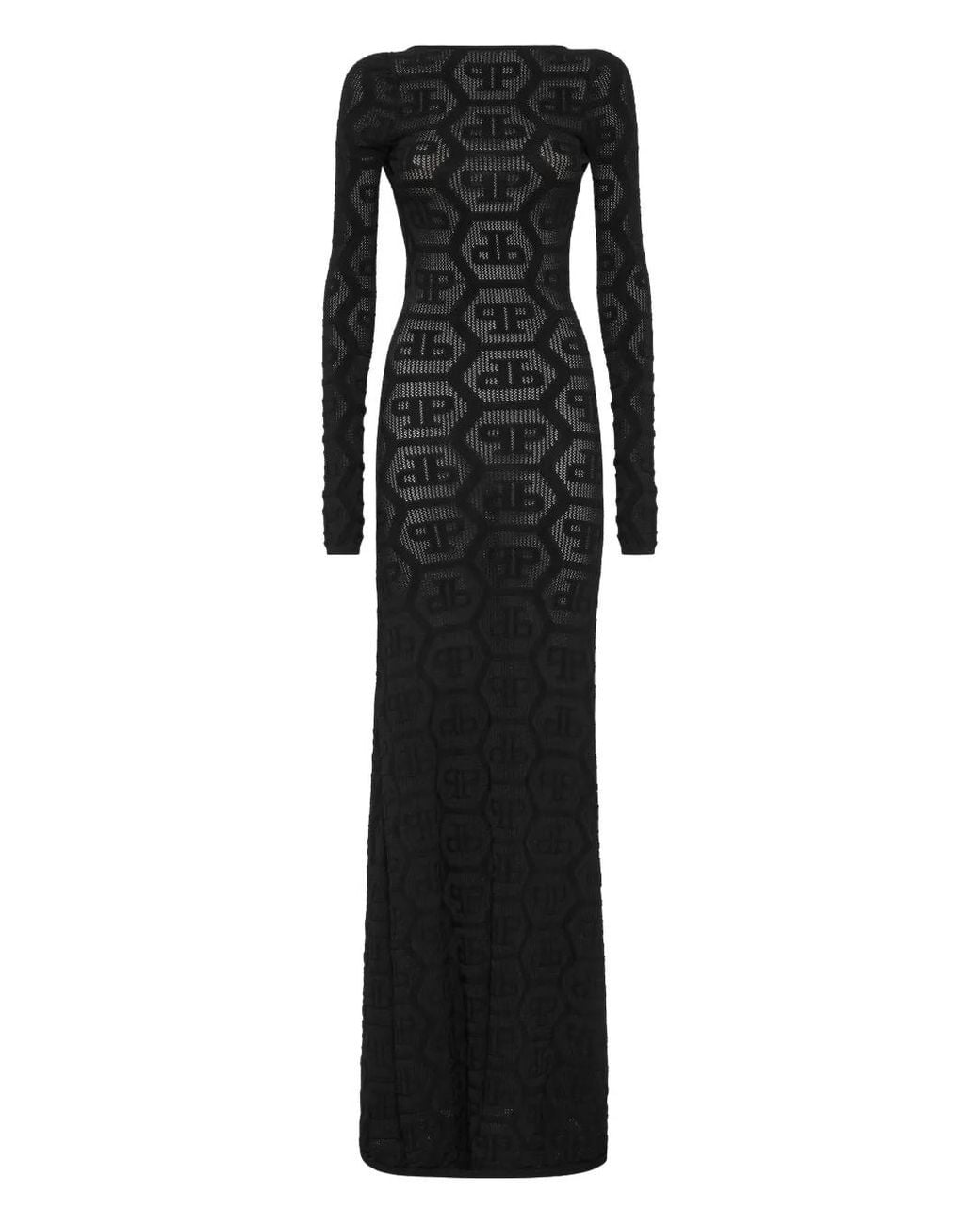 Philipp Plein Jurk Met Monogram in het Black