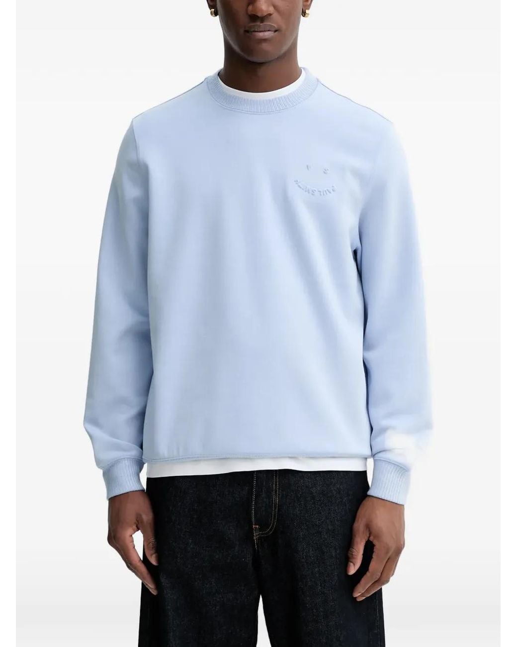 Paul Smith Blue Logo-Detail Sweatshirt for men