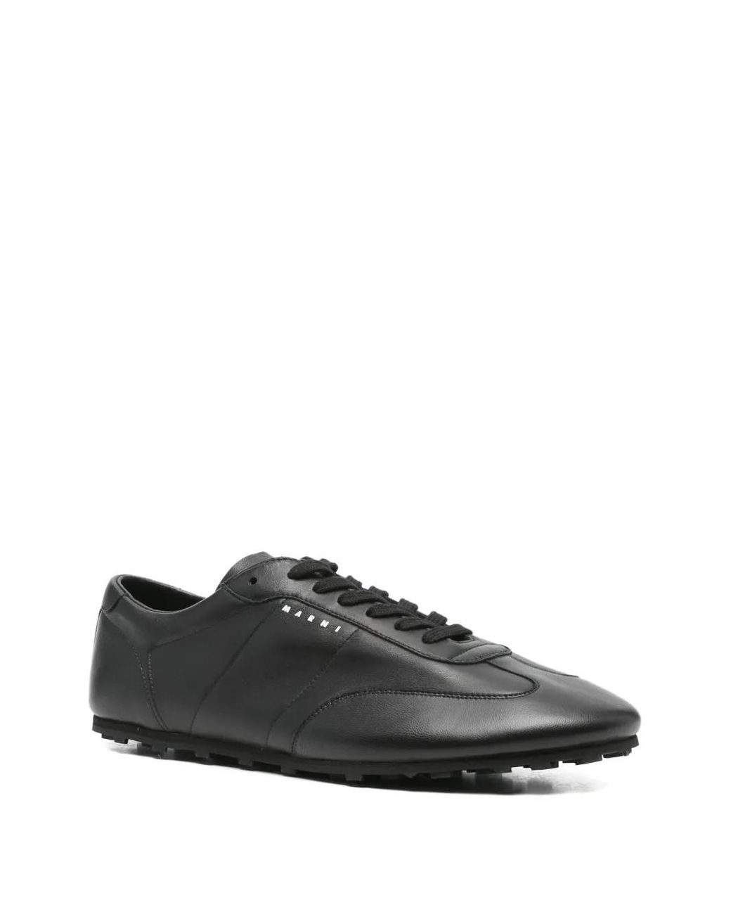 Marni Black Leather Sneakers for men