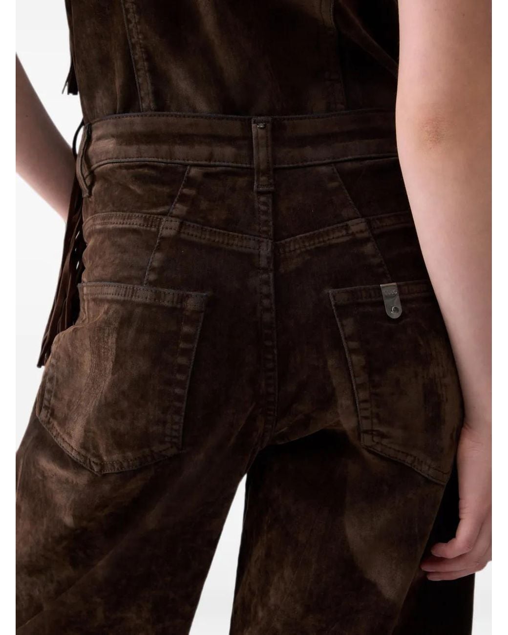 Liu Jo Brown Balloon Velvet Trousers