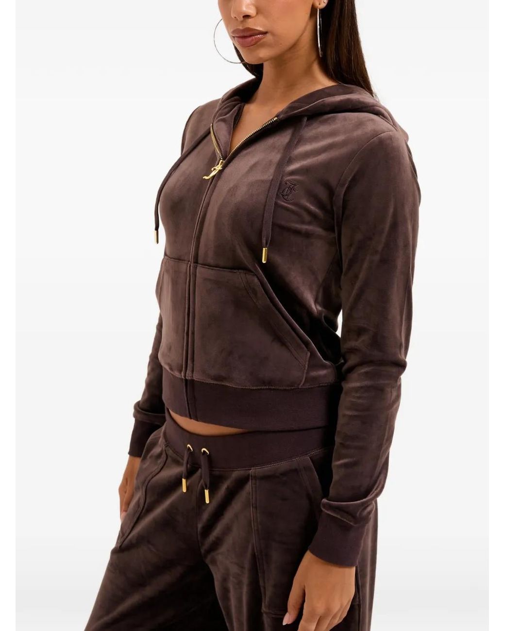 Juicy Couture Brown Robertson Zip-Up Hoodie
