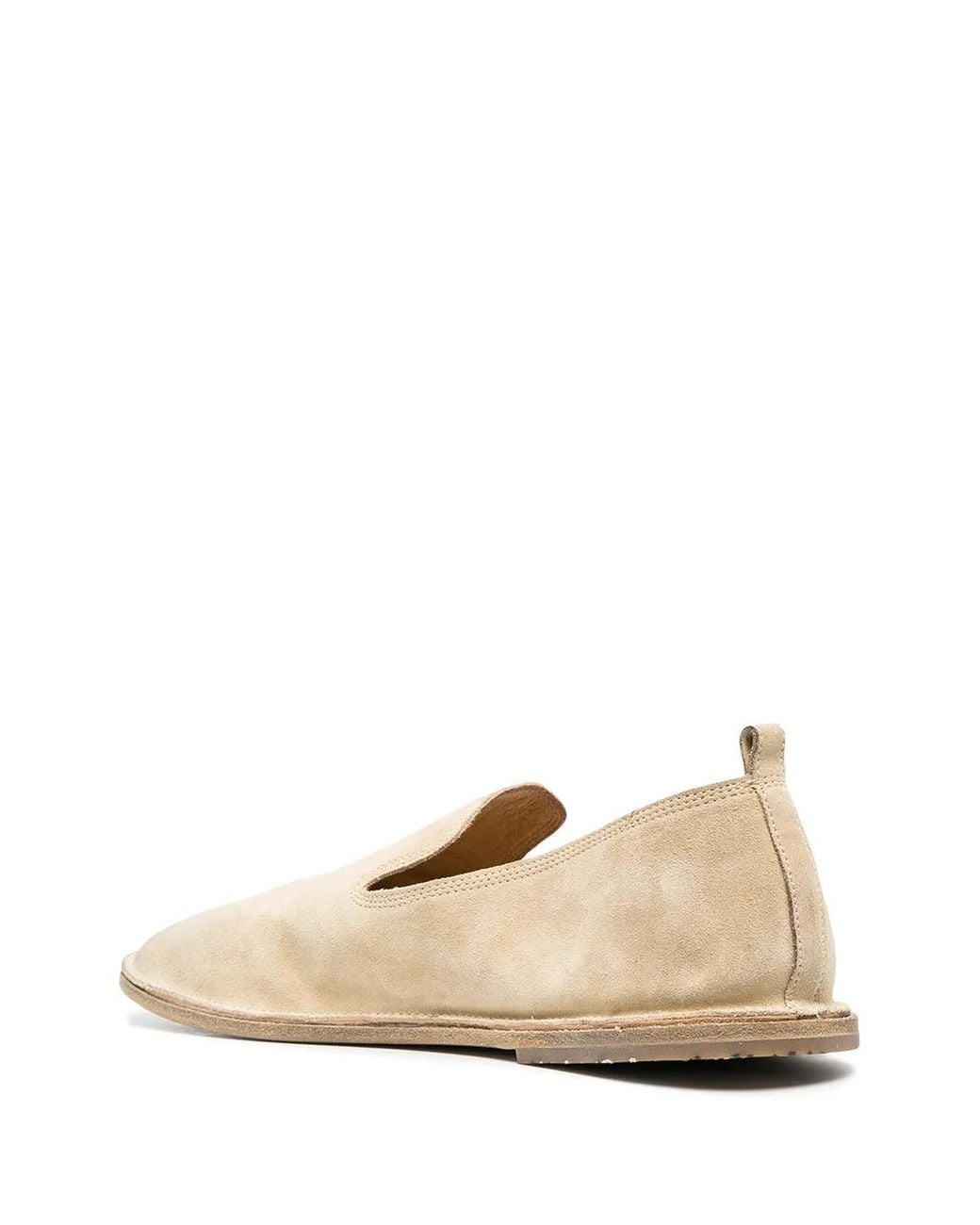 Marsèll Natural Strasacco Round-Toe Suede Loafers