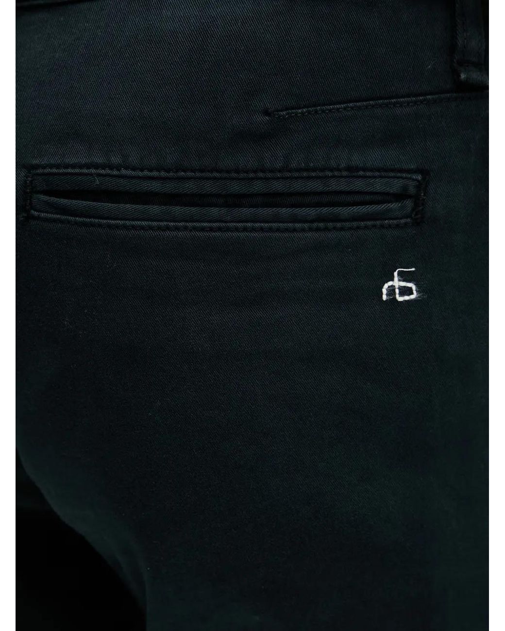 Rag & Bone Black Logo-Embroidered Chinos for men
