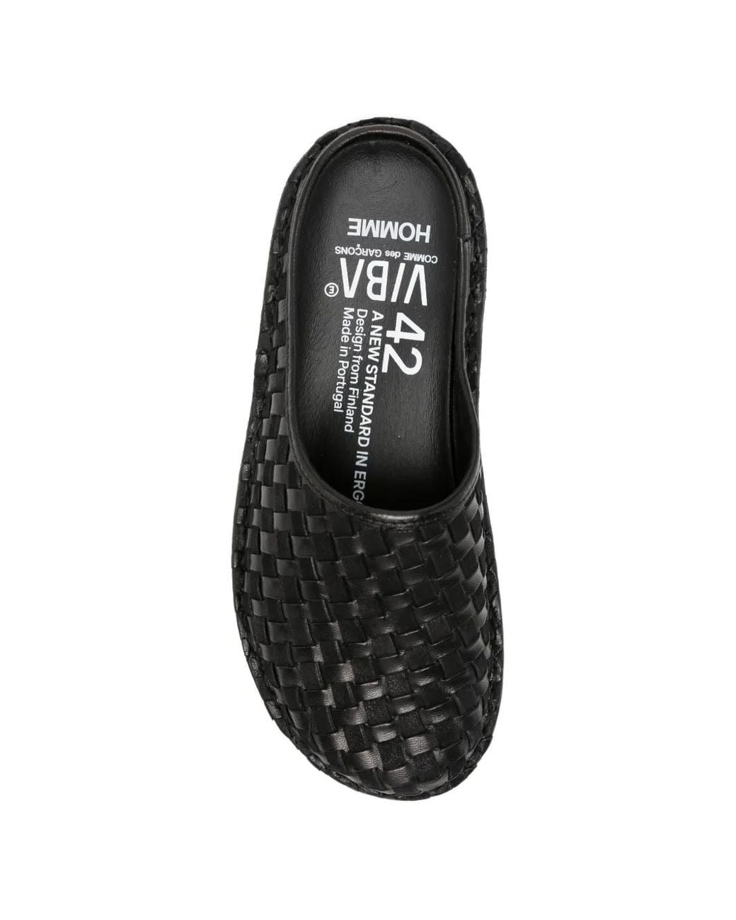 Comme des Garçons Black Sandales En Cuir Tressé for men