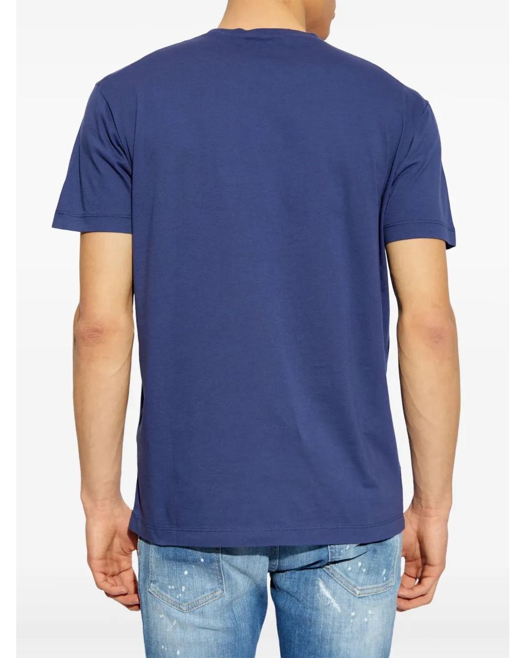 DSquared² Blue Cotton T Shirt for men