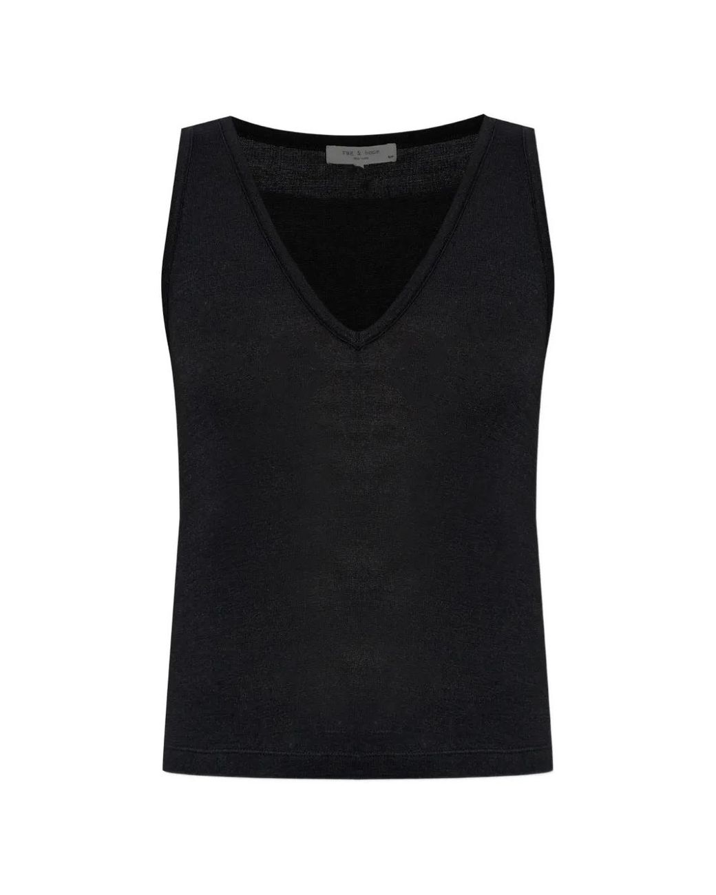 Rag & Bone Black V-Neck Top
