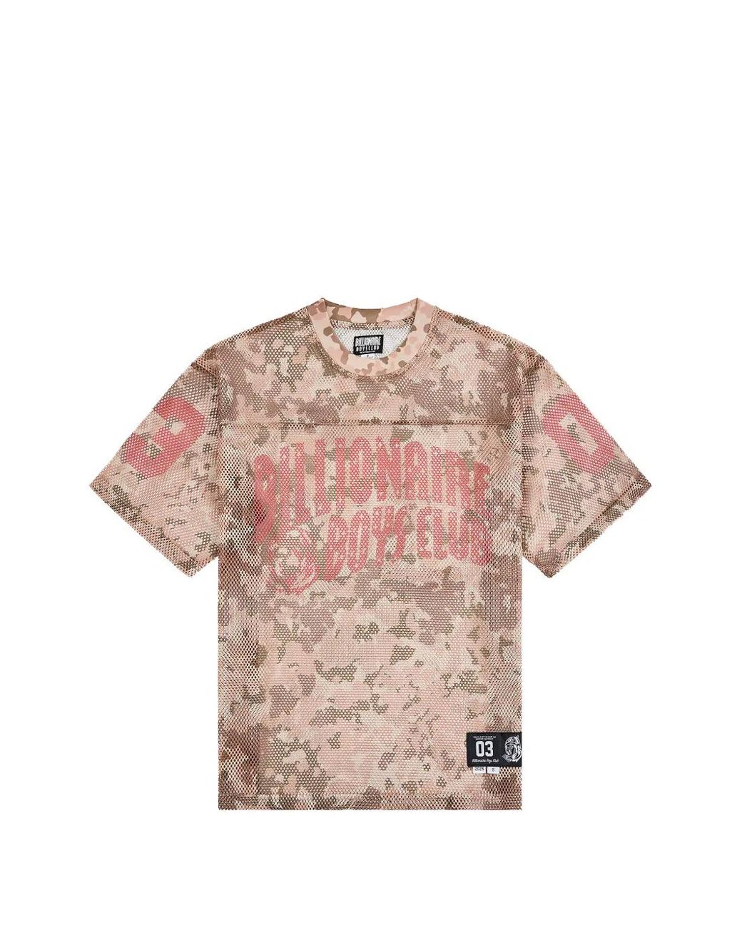BBCICECREAM Pink Varsity Camouflage-Print T-Shirt for men