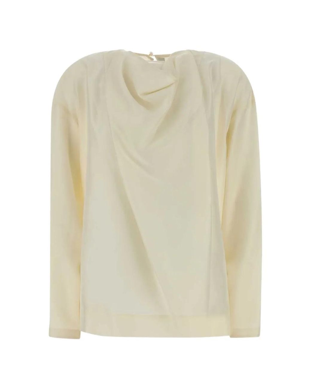 Carven White Silk Blouse