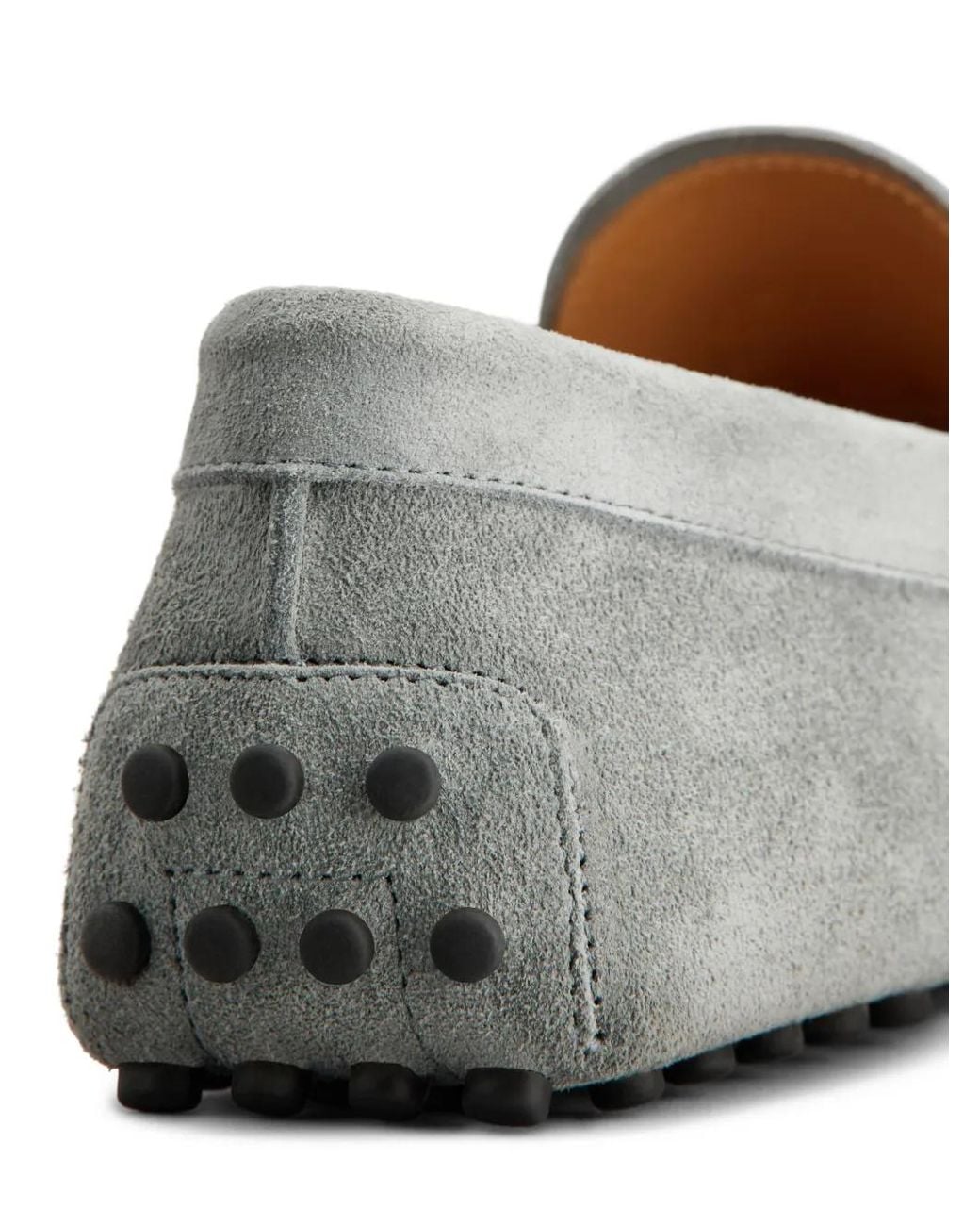 Tod's Gray Suede Boat Shoes for men