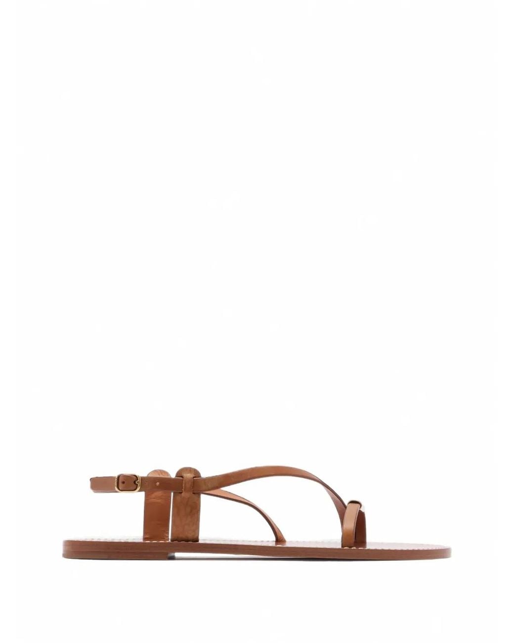 COACH Brown Matilda Logo-Plaque Buckled Sandals