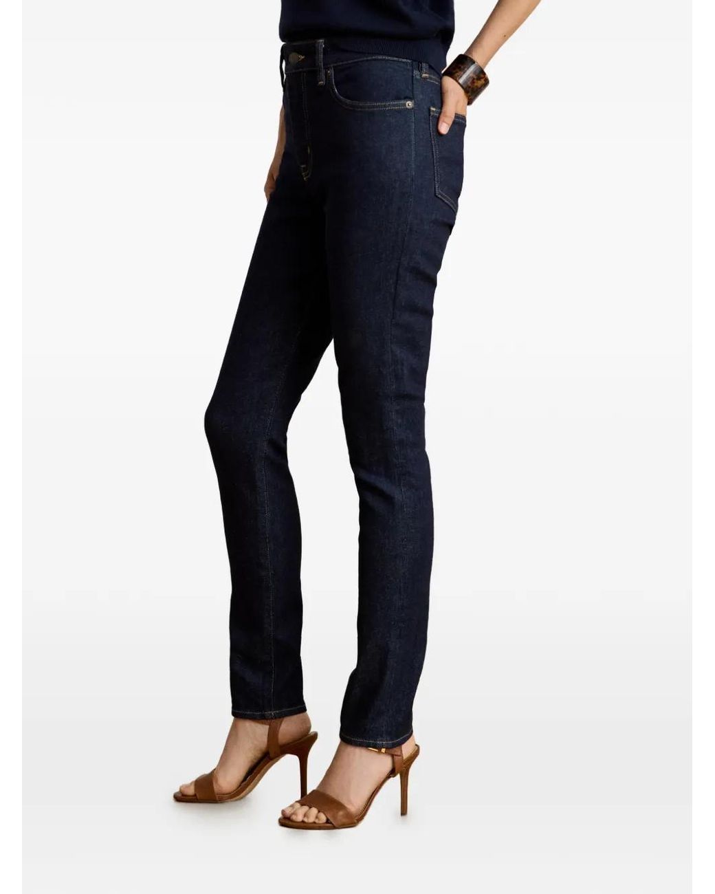 Ralph Lauren Blue High-Rise Skinny Jeans