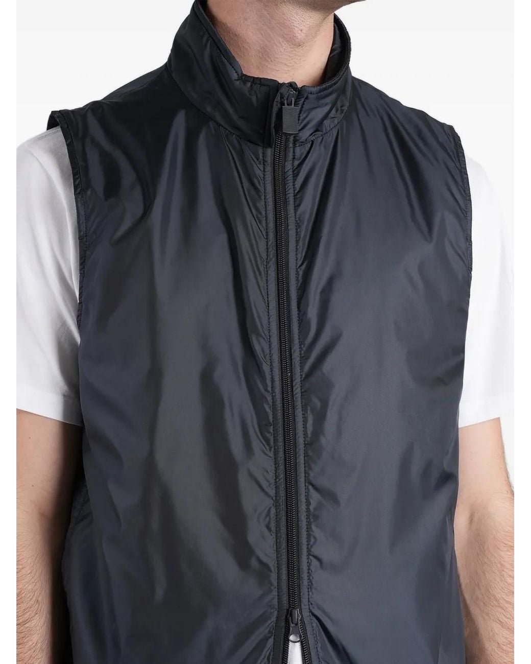 Aspesi Blue Vernes High-Neck Gilet for men