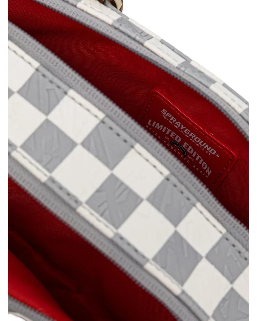 Sprayground White Embossed Cream Backpack