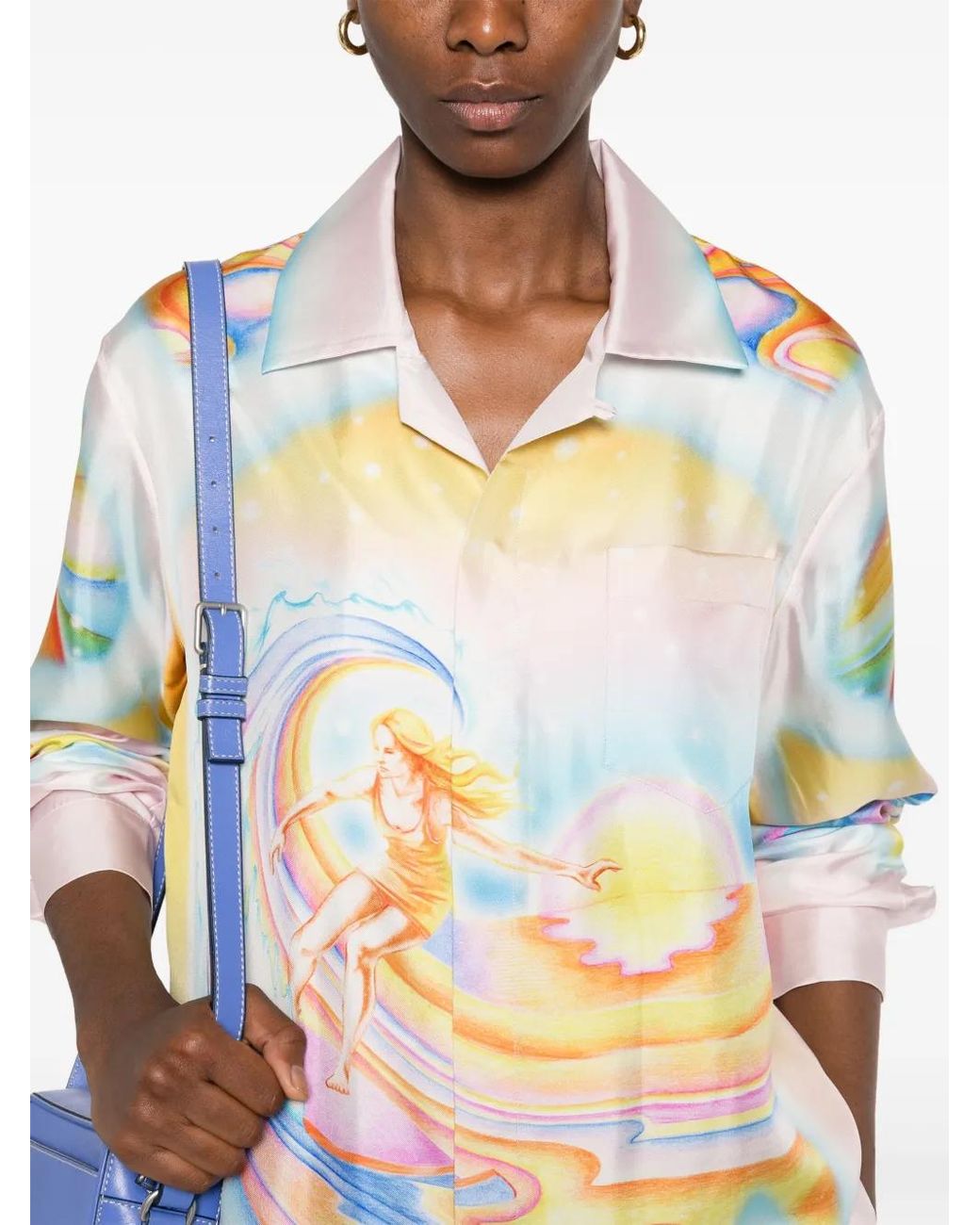 Casablanca White Psychedelic Nirvana Shirt