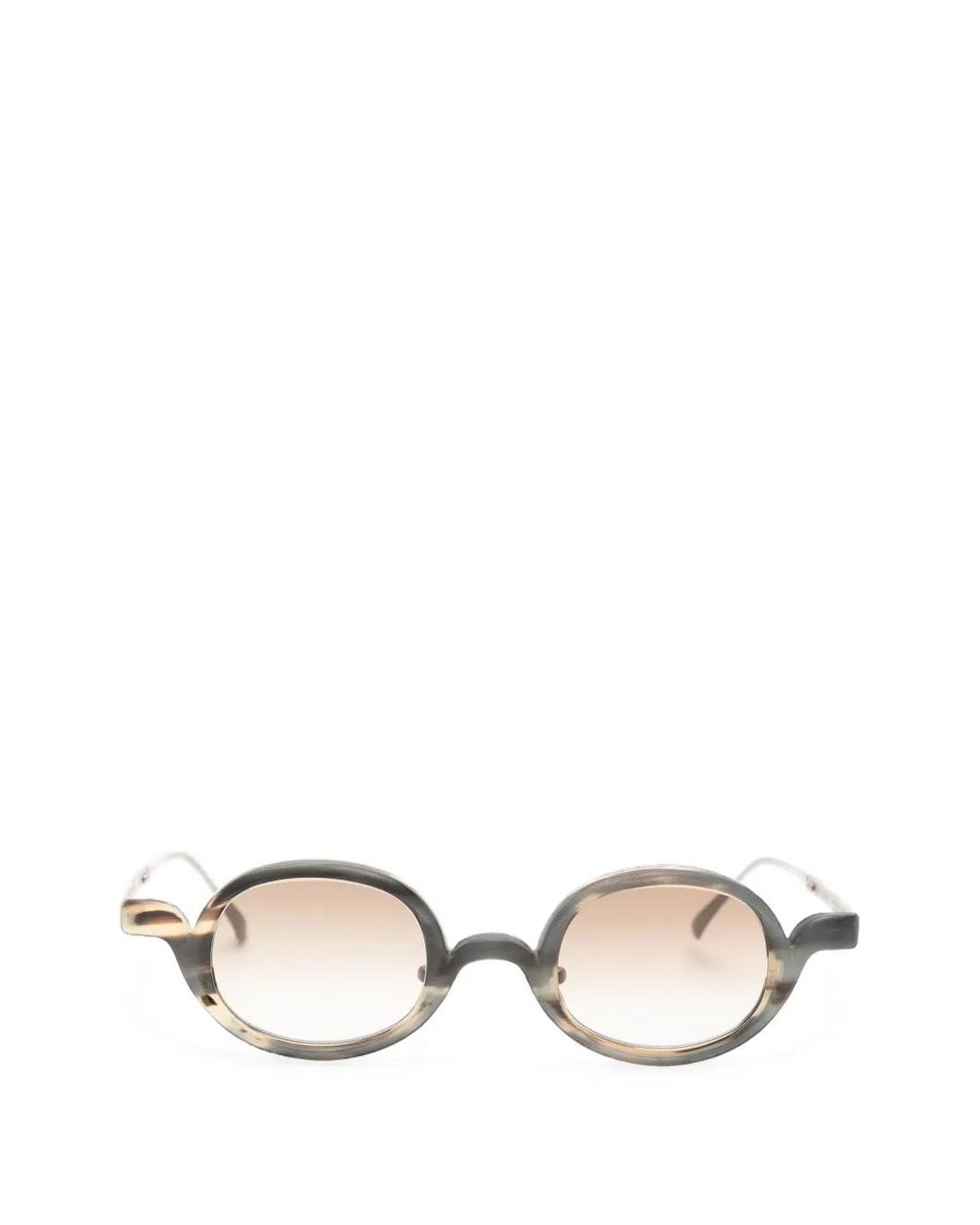 Rigards Natural Oval-Frame Sunglasses