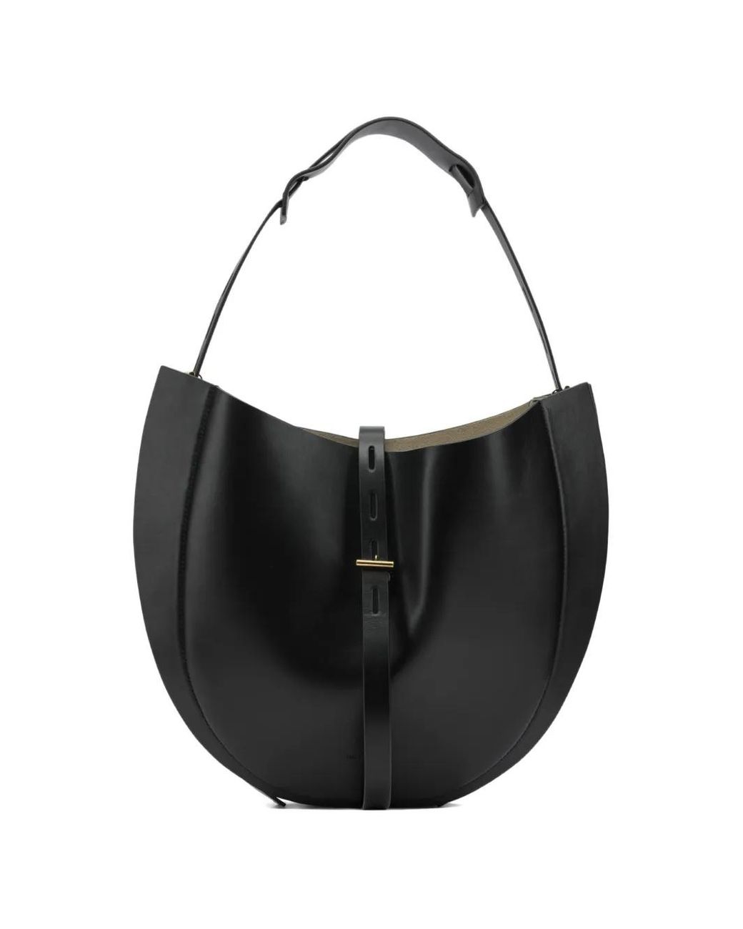 MINOBOSSI Black Liz Panelled Strap Shoulder Bag