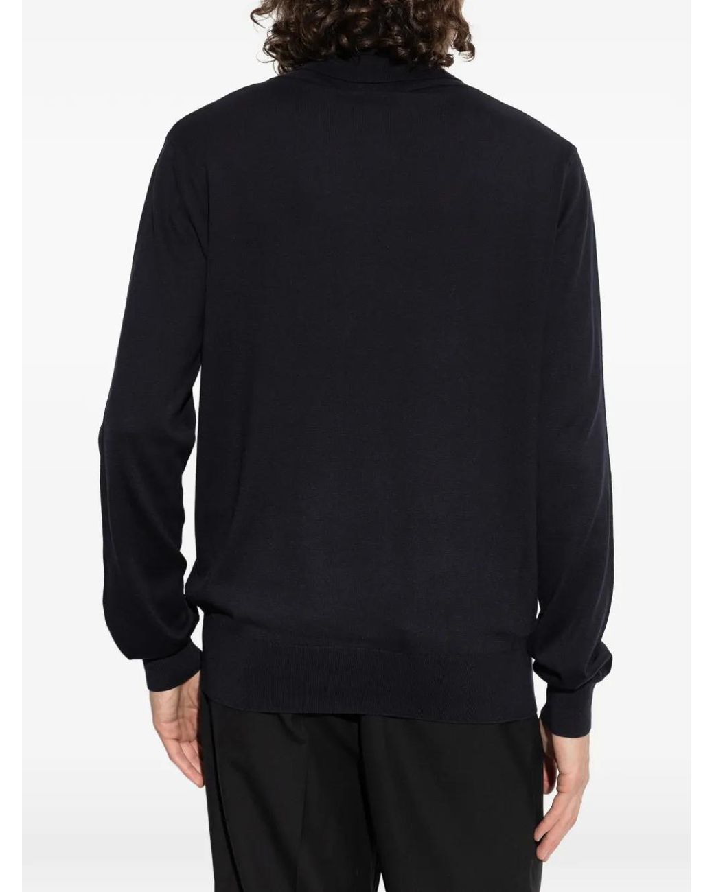 Balmain Blue Pull À Logo Brodé for men