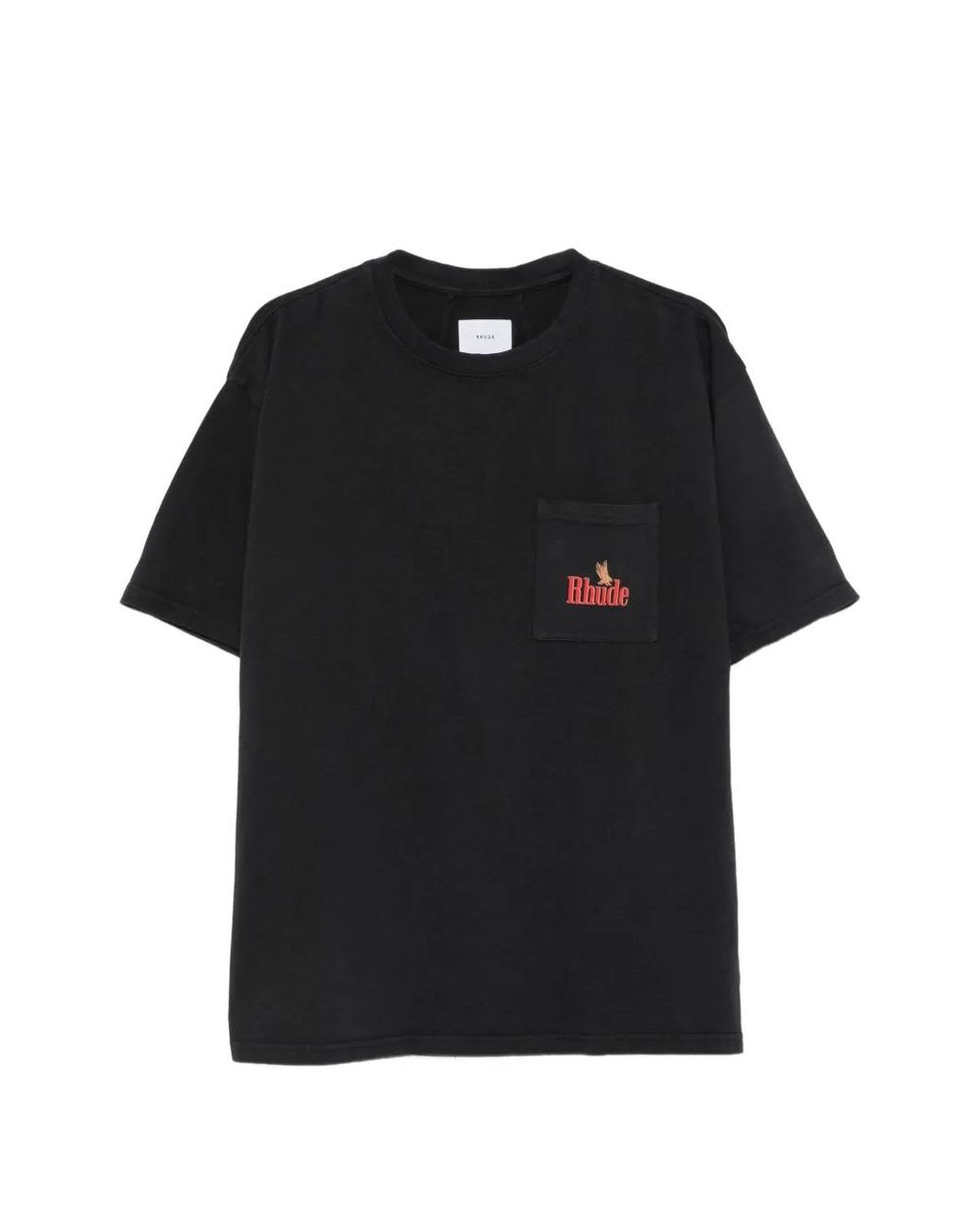 Rhude Black American Spirit Pocket T-Shirt for men