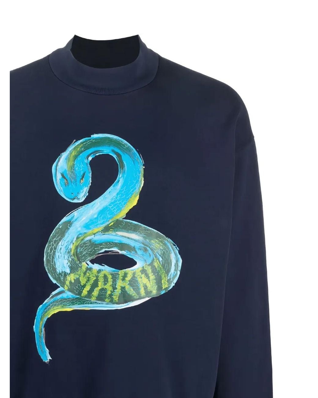 Marni Blue Sweat À Imprimé Peau De Python for men