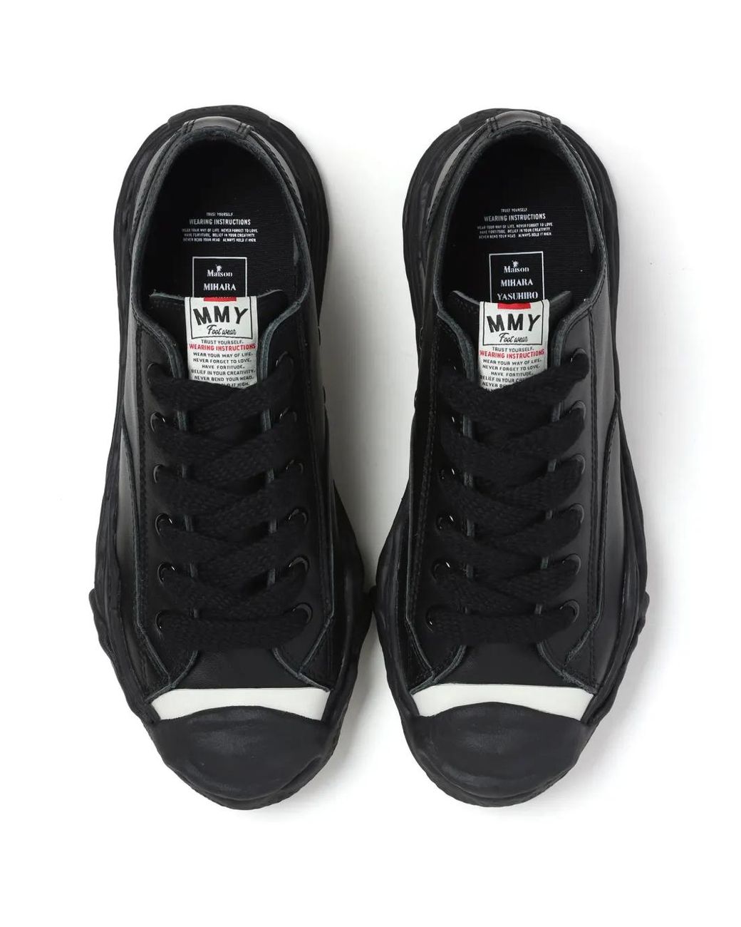 Maison Mihara Yasuhiro Black Hank Og Sole Leather Sneakers