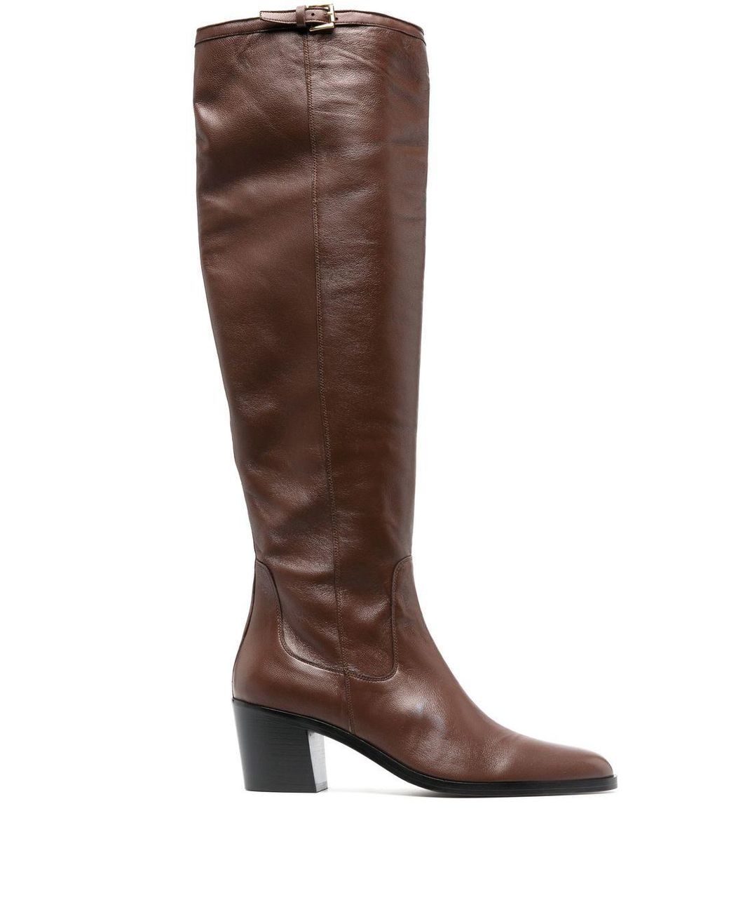 Womens Shoes Boots Knee-high boots BY FAR Brown Esteban 60 Knee-high Leather Boots 
