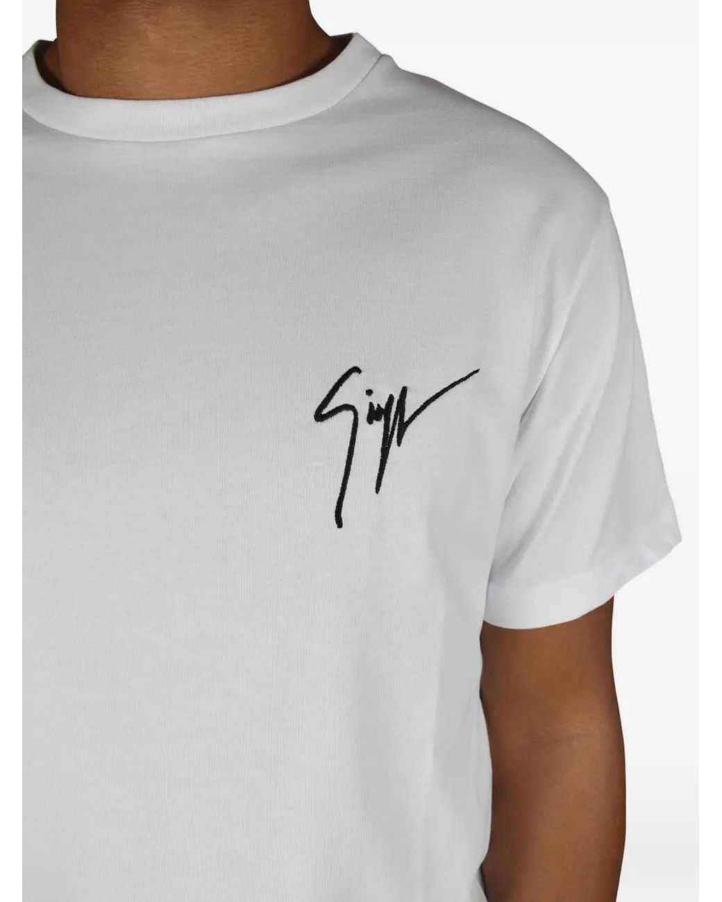 Giuseppe Zanotti Gray Signature Logo T-Shirt for men