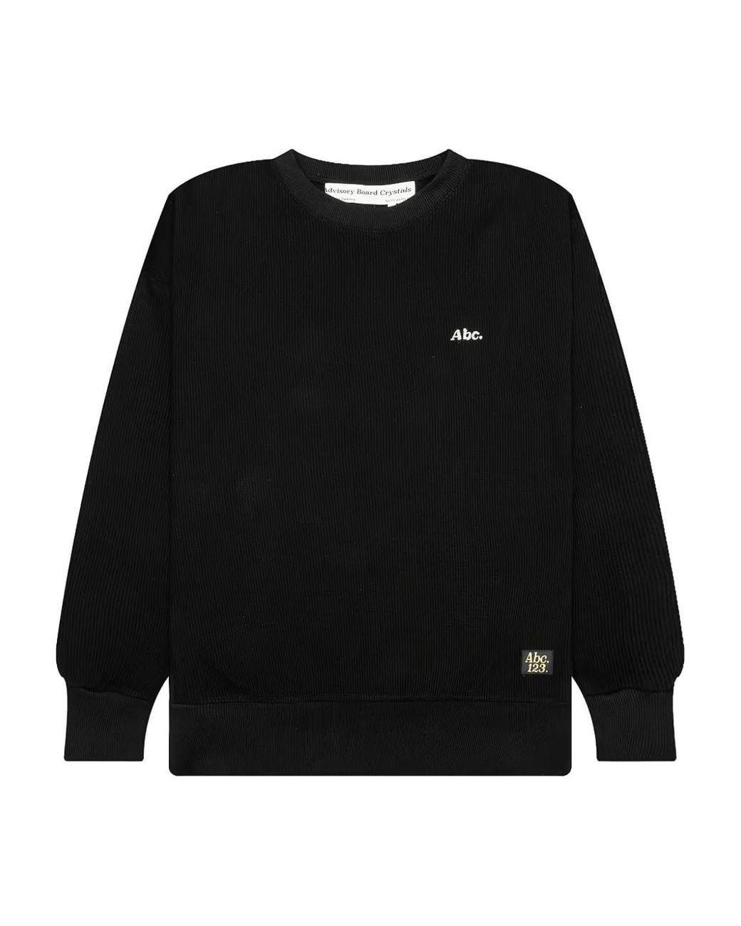 Advisory Board Crystals Black Waffle Logo-Embroidered Sweater for men