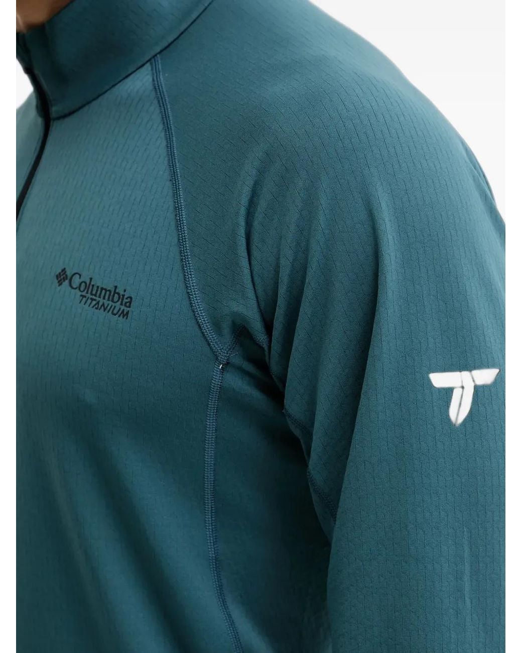 Columbia Blue Driventure Quarter-Zip Longsleeve T-Shirt for men