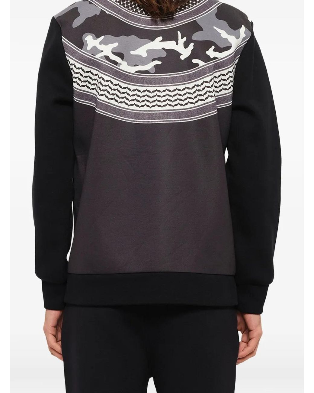 Neil Barrett Gray Camouflage-Print Sweatshirt for men