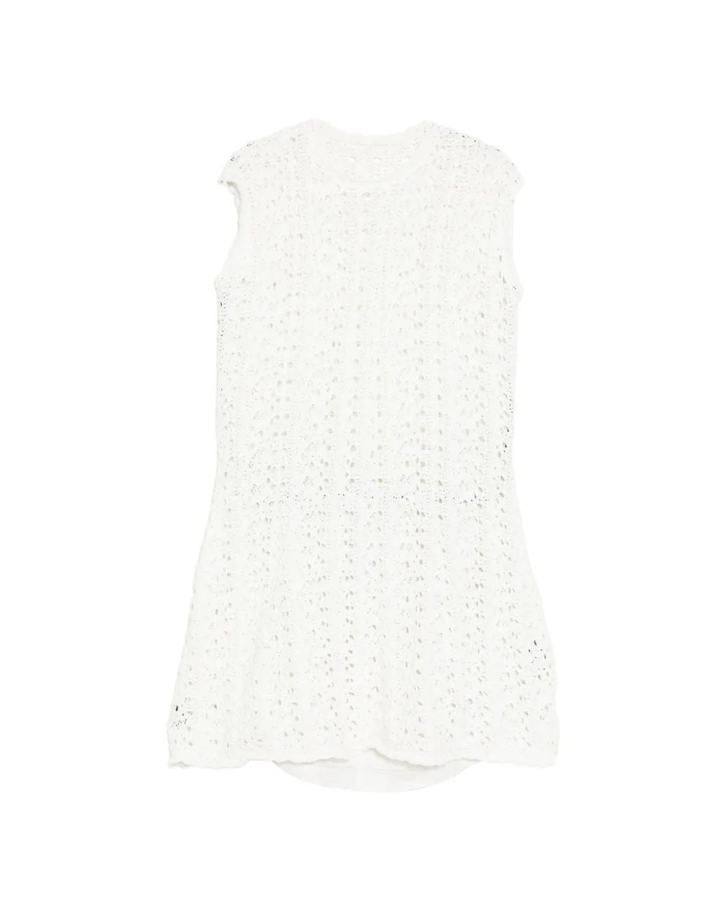 JNBY White Macrame Sleeveless Dress
