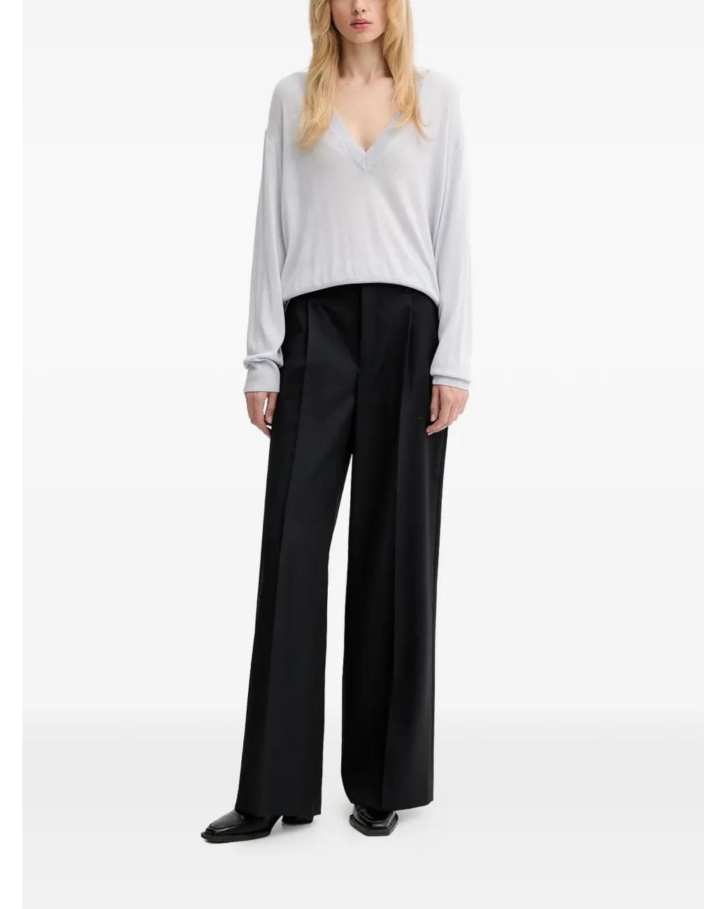 IRO White V-Neck Sweater
