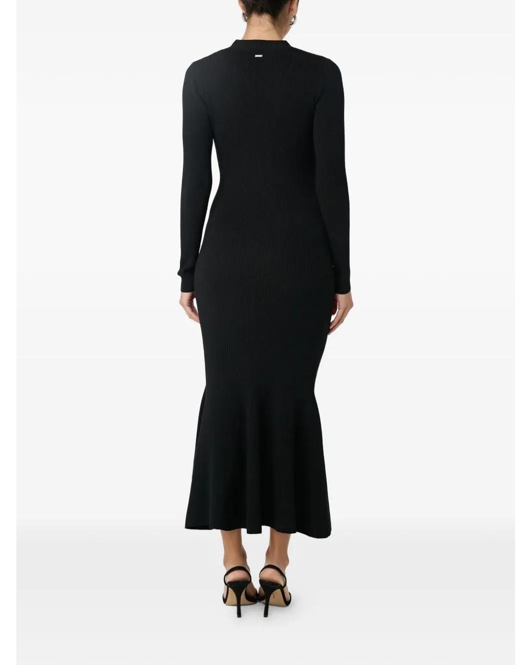 Toccin Black Zora Long-Sleeved Midi Dress
