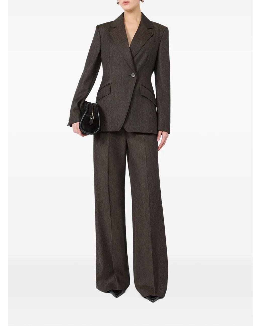 Max Mara Black Single-Breasted Wool Blazer