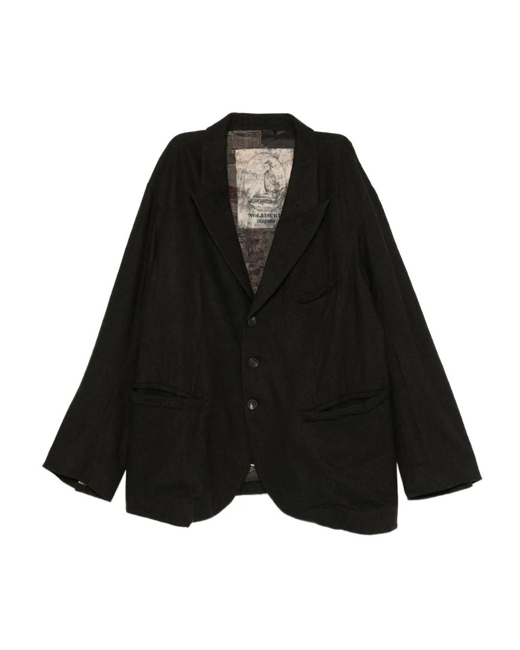 Ziggy Chen Black Virgin Wool-Blend Blazer for men