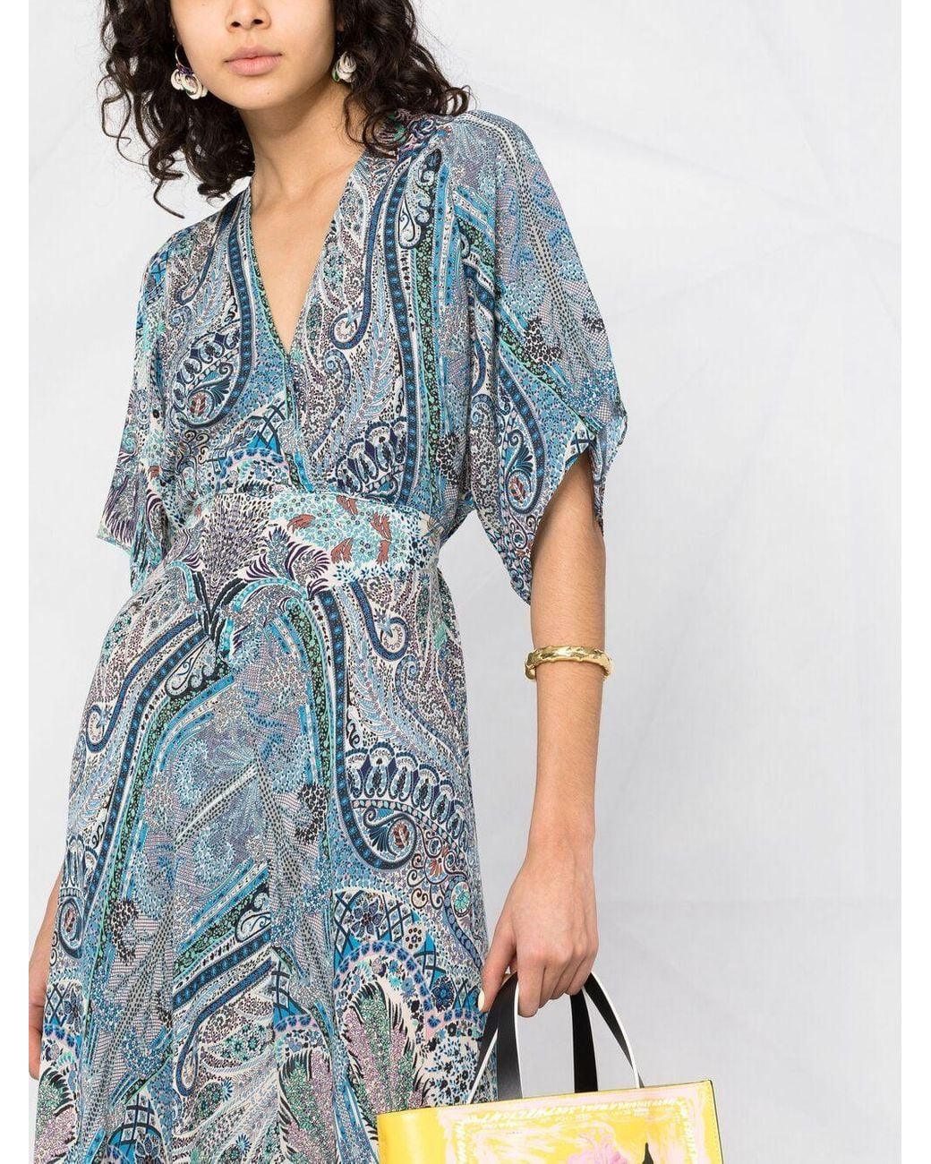 Ba\u0026sh Bee Mix-print Dress in Blue | Lyst