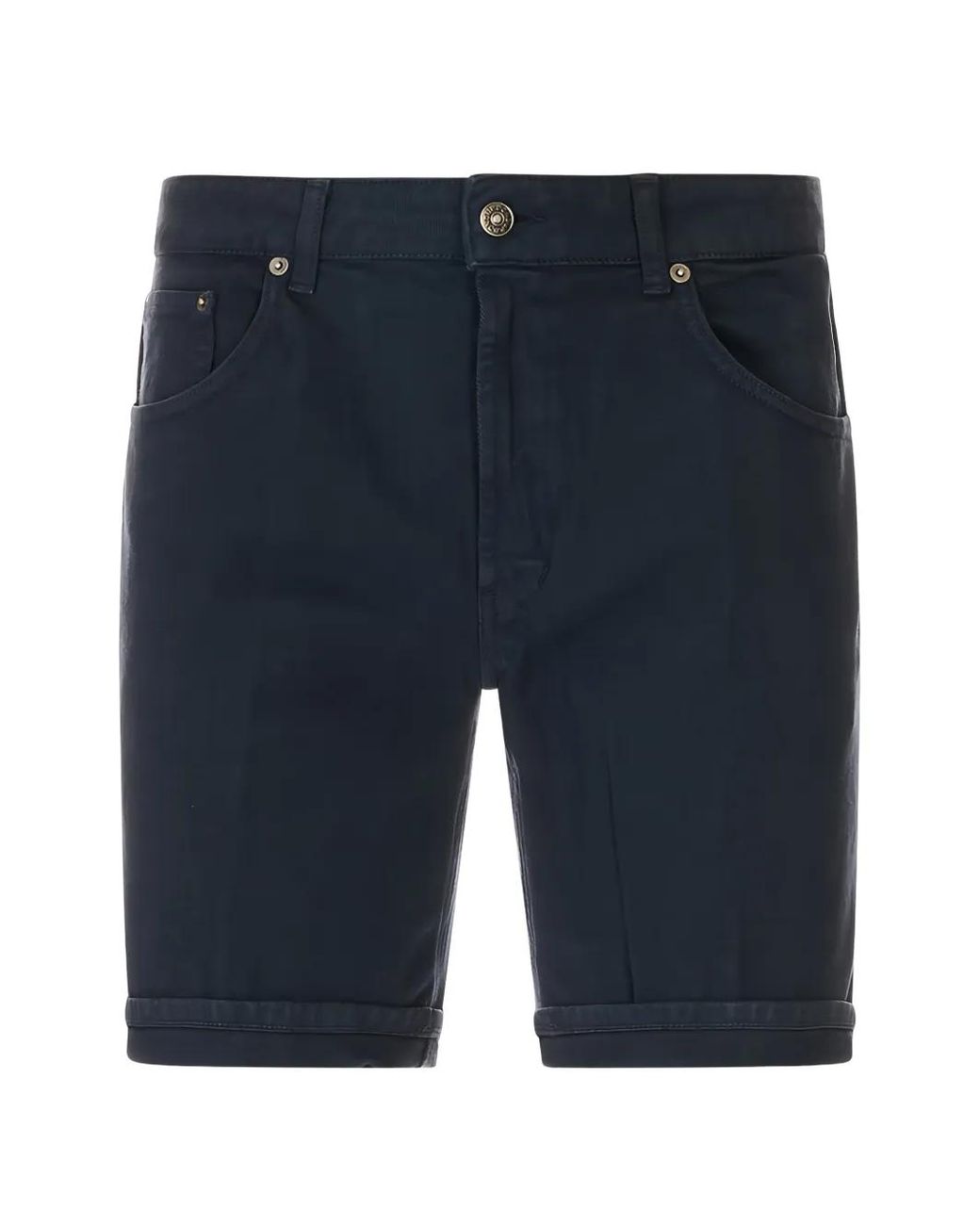 Dondup Blue Logo-Plaque Bemuda Shorts for men