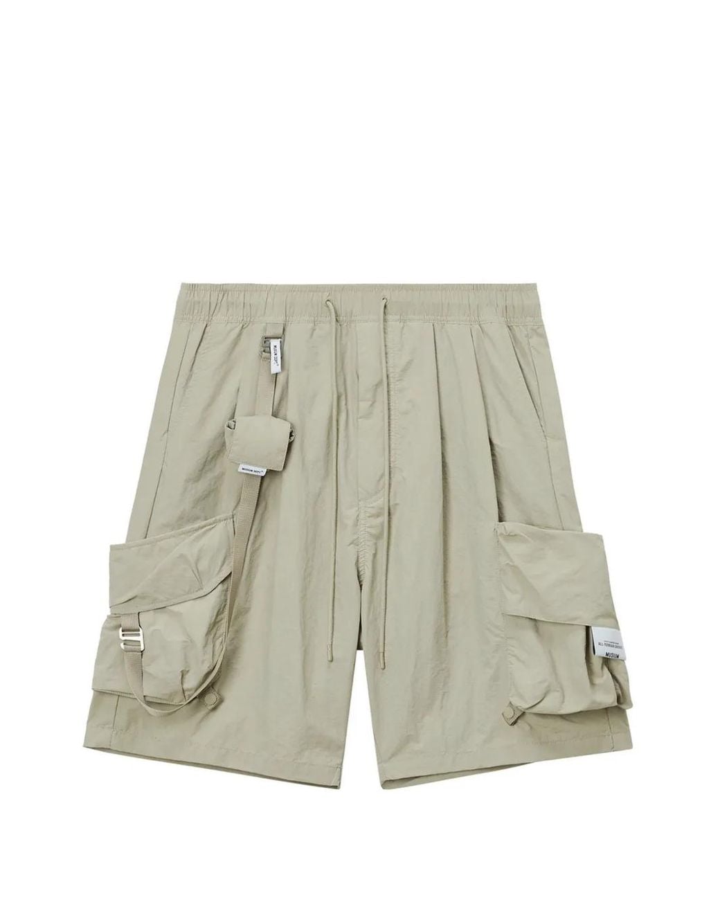 Musium Div. Gray Drawstring Cargo Shorts for men